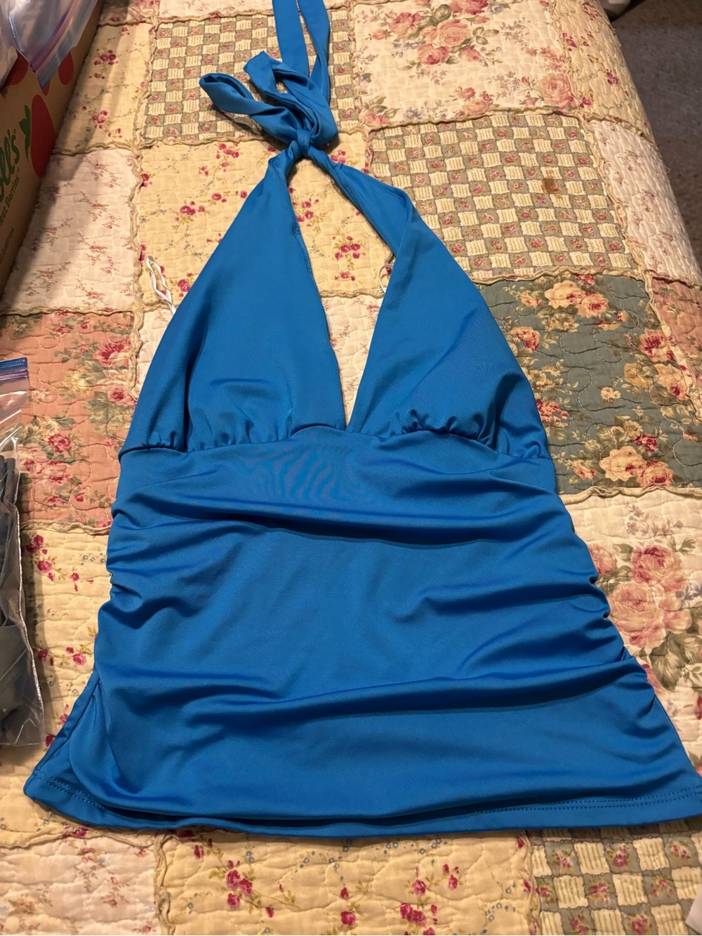 Women’s Blue Halter Top Large